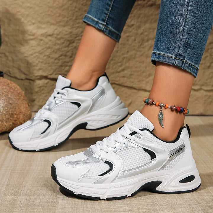 Chaussure Sportive Unisexe Confortable et Pratique avec Semelle Blanche Élevée Antidérapante