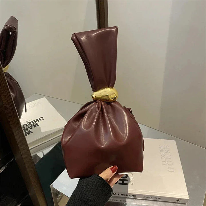 Petit Sac Sous l'Aisselle Femme – Sac Plissé en Cuir PU, Sac à Bandoulière Rétro Élégant, Sac à Main Mode