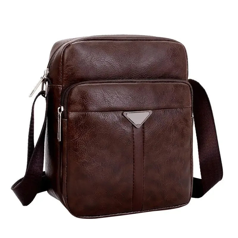 Sac Messenger Homme Vertical en Cuir PU – Sac Bandoulière Business Casual Style Coréen - Justyol