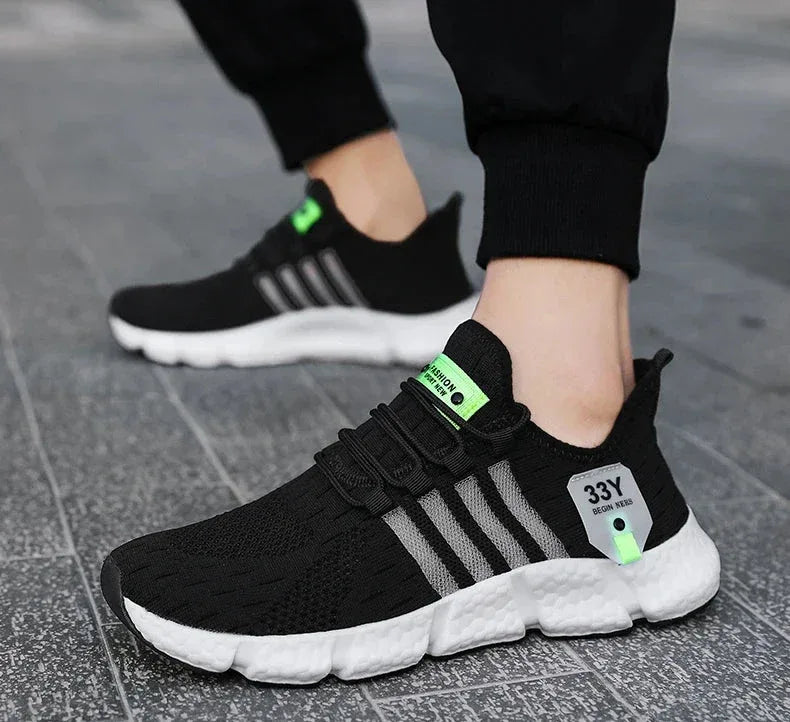 Chaussure Homme Sportive avec Semelle Blanche Élevée – Légère et Confortable pour l'Usage Quotidien - Justyol