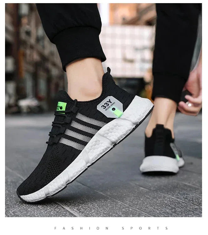 Chaussure Homme Sportive avec Semelle Blanche Élevée – Légère et Confortable pour l'Usage Quotidien - Justyol