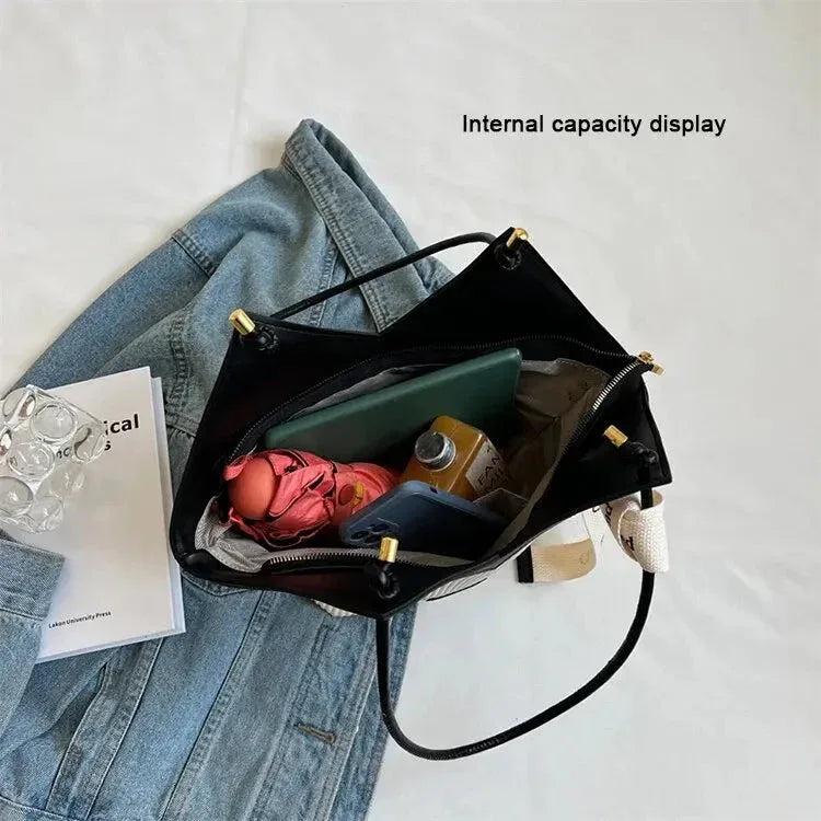 Sac à Main Femme Style Coréen – Sac Tote Casual en Canvas, Sac Bandoulière Commuter et Sac Élégant - Justyol