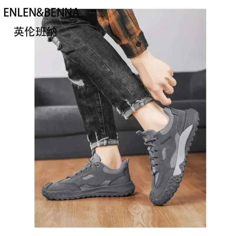 Chaussures Homme Respirantes et Légères – Baskets Casual et Outils, Chaussures de Travail et de Loisirs, Modèle 2025 - Justyol