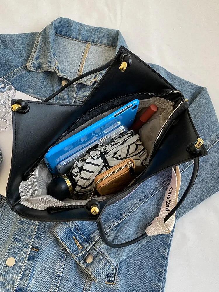 Sac à Main Femme Style Coréen – Sac Tote Casual en Canvas, Sac Bandoulière Commuter et Sac Élégant - Justyol