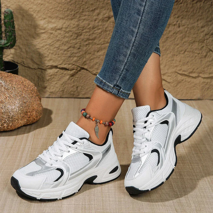 Chaussure Sportive Unisexe Confortable et Pratique avec Semelle Blanche Élevée Antidérapante