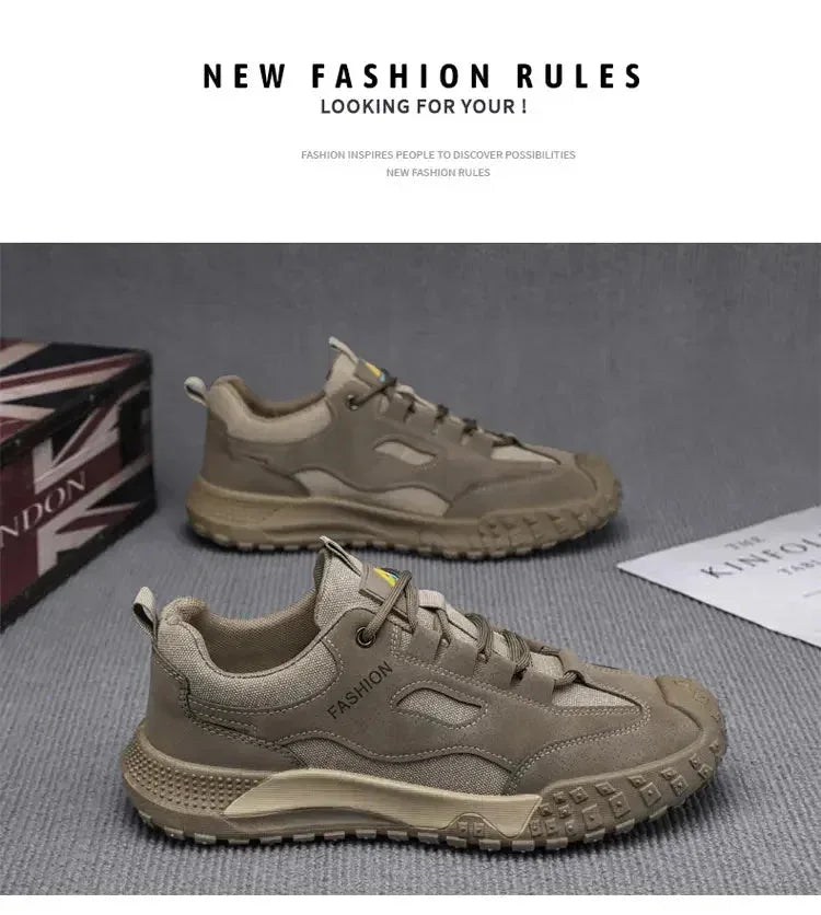 Chaussures Homme Respirantes et Légères – Baskets Casual et Outils, Chaussures de Travail et de Loisirs, Modèle 2025 - Justyol