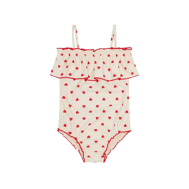 Maillot de Bain Fille 1 Pièce – Bretelles avec Volant