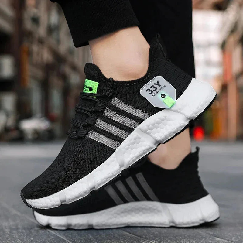 Chaussure Homme Sportive avec Semelle Blanche Élevée – Légère et Confortable pour l'Usage Quotidien - Justyol
