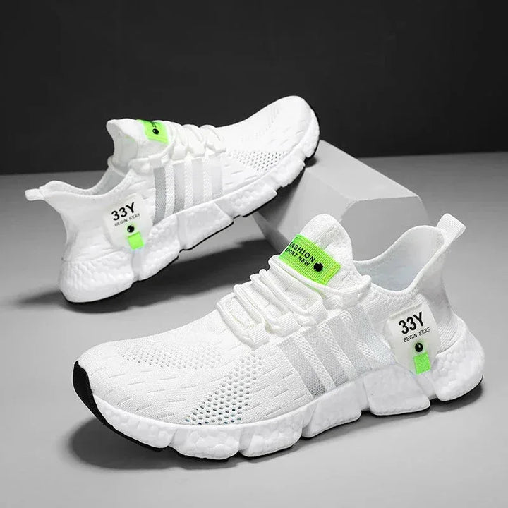Chaussure Homme Sportive avec Semelle Blanche Élevée – Légère et Confortable pour l'Usage Quotidien