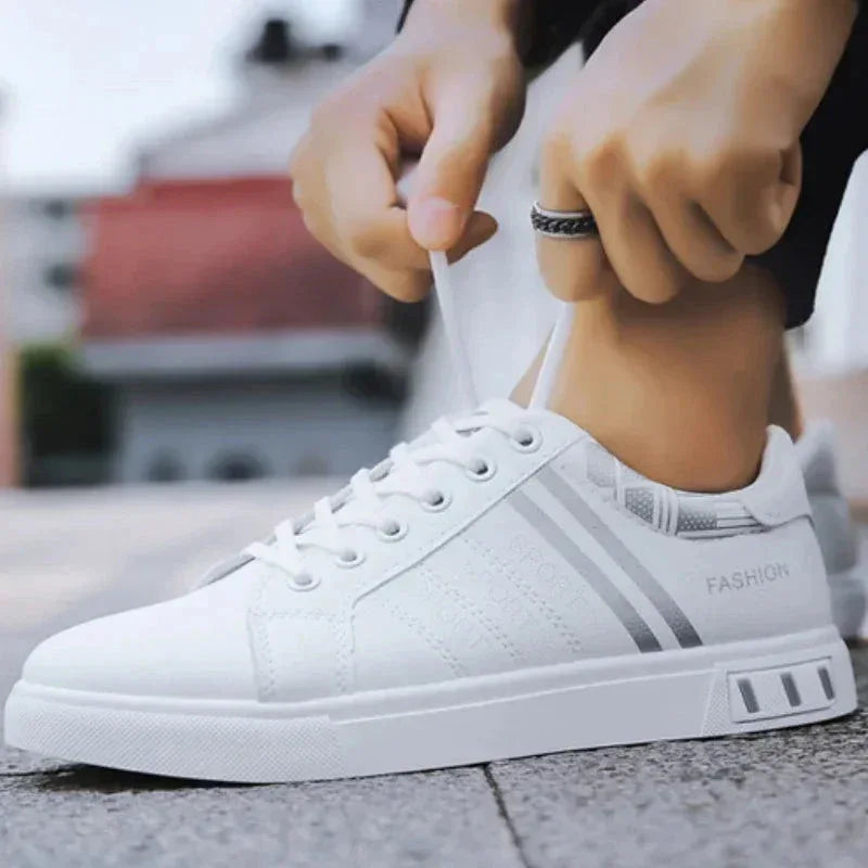 Sneakers Homme Blanc avec Design Moderne et Casual – Élégance et Confort - Justyol