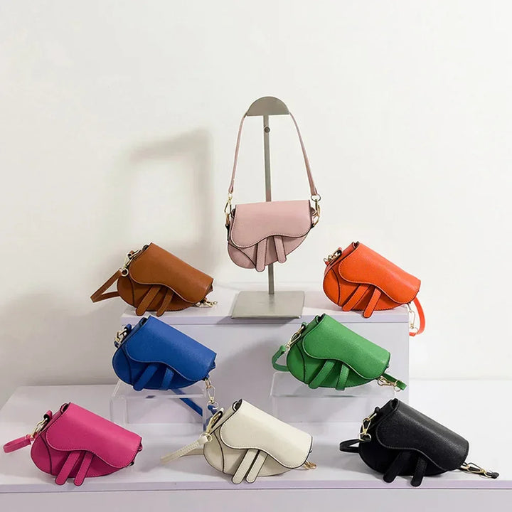 Sac à Main Femme Mini Selle – Sac Bandoulière Tendance avec Fermeture à Boucle et Zip