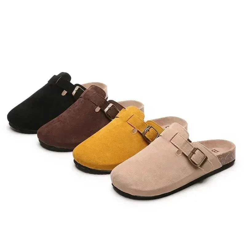 Chaussons Femme Fermés – Sandales à Semelle Plate, Sabots Vintage de Jardin, Tongs Mode 2024 - Justyol