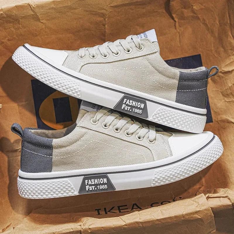 Chaussures Homme en Toile – Sneakers Skateboard Extérieures, Baskets Antidérapantes et Respirantes, Idéales pour la Marche et les Activités Casual