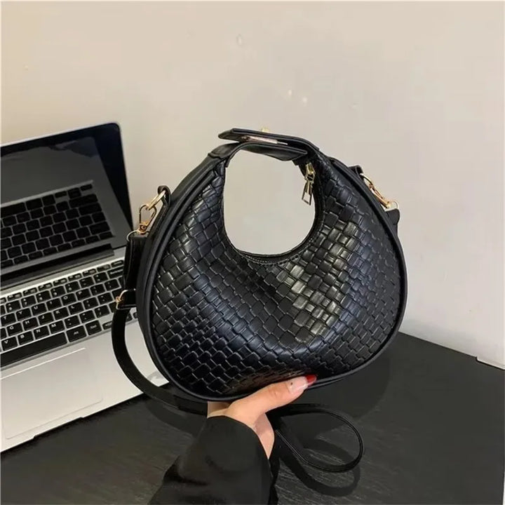 Sac à Main Femme – Sac à Bandoulière PU Cuir à Motif Lattice, Sac Small Crossbody Élégant et Tendance