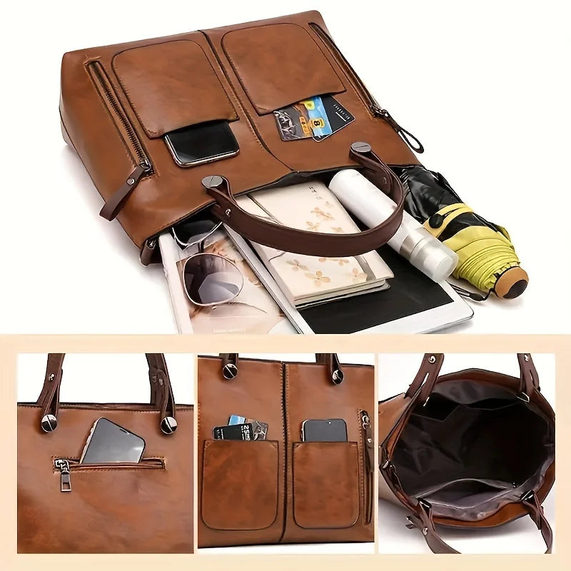 Sac à Main Femme Retro en Cuir PU – Sac Bandoulière Classique