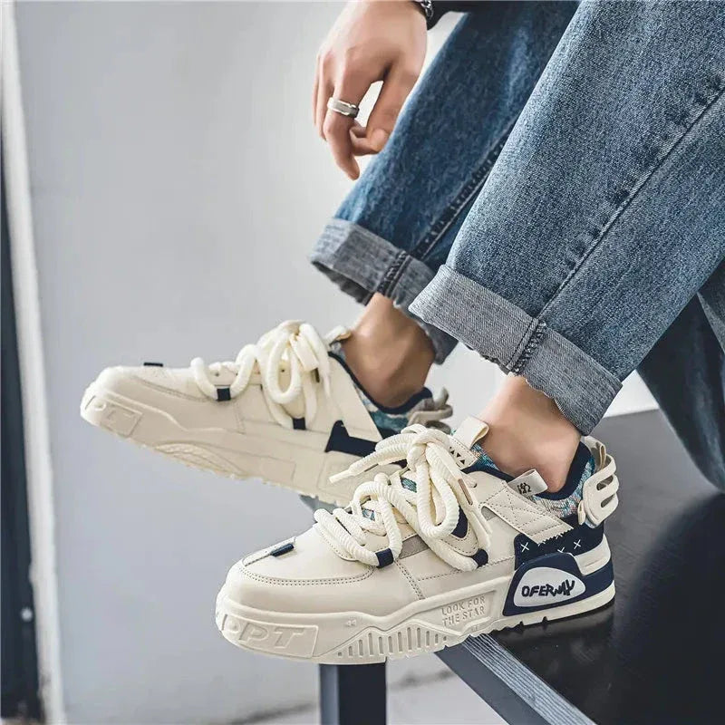 Chaussure Homme Casual avec Lacets et Semelle Élevée – Design Moderne et Confortable - Justyol