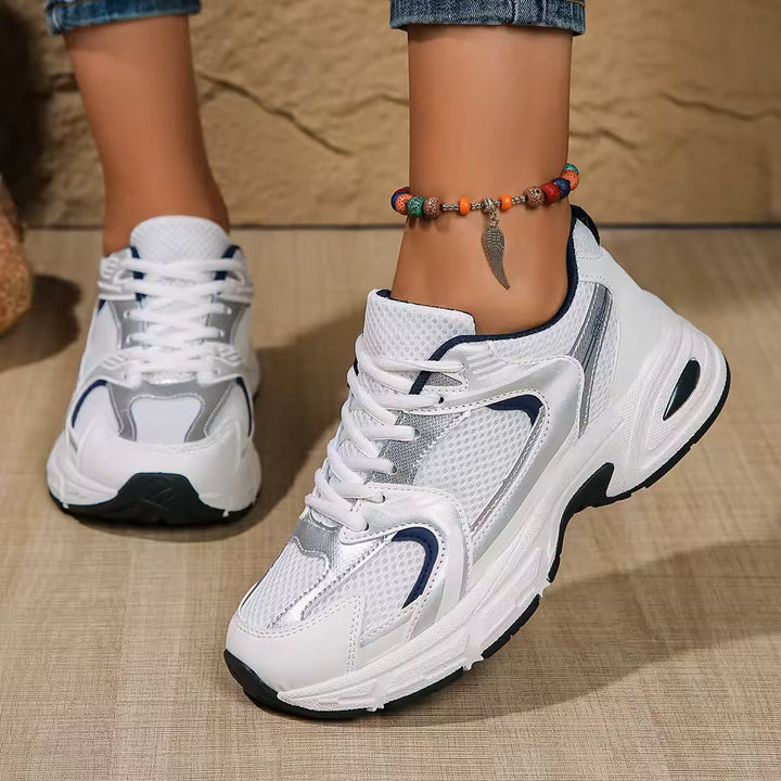 Chaussure Sportive Unisexe Confortable et Pratique avec Semelle Blanche Élevée Antidérapante