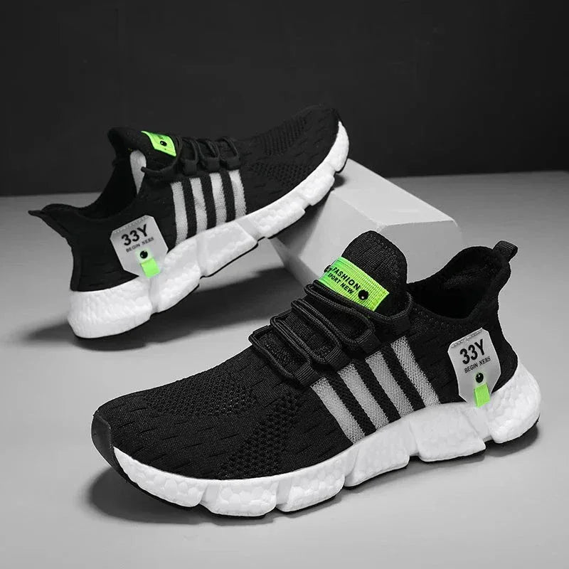 Chaussure Homme Sportive avec Semelle Blanche Élevée – Légère et Confortable pour l'Usage Quotidien - Justyol