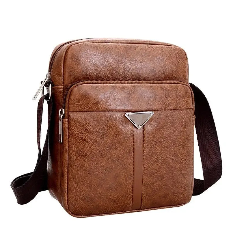 Sac Messenger Homme Vertical en Cuir PU – Sac Bandoulière Business Casual Style Coréen - Justyol