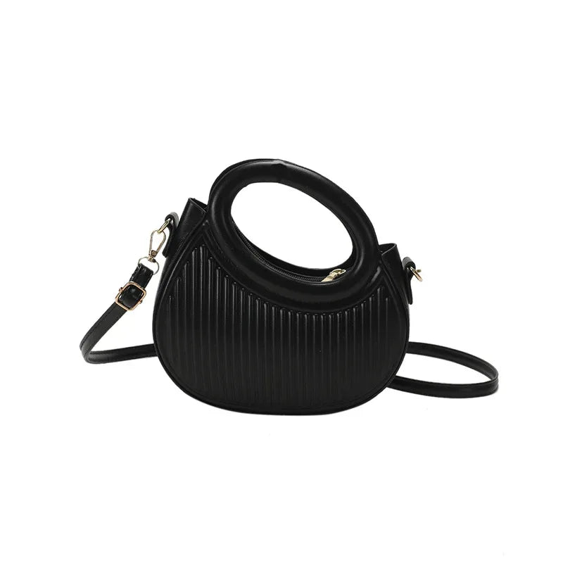 Sac à Main Femme – Sac Sous l'Aisselle Plissé, Sac Bandoulière en Silhouette Selle
