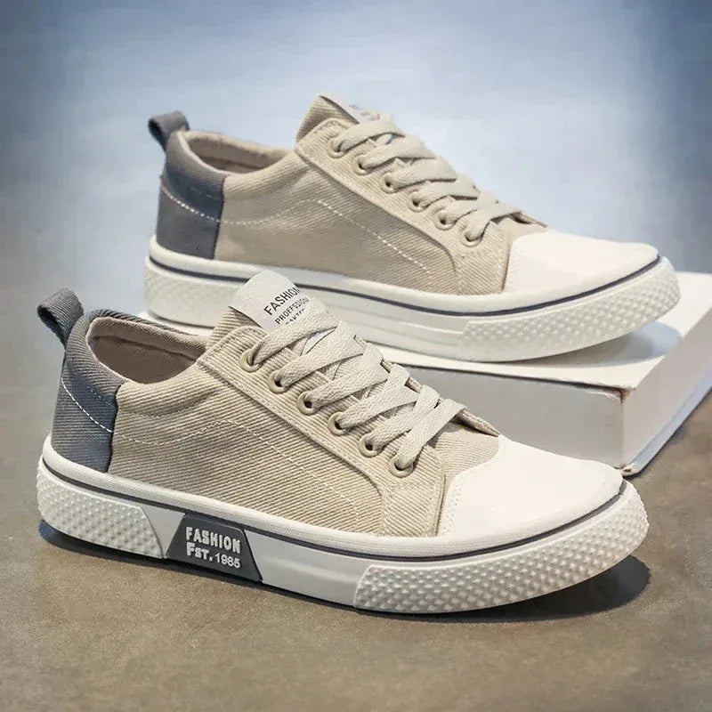 Chaussures Homme en Toile – Sneakers Skateboard Extérieures, Baskets Antidérapantes et Respirantes, Idéales pour la Marche et les Activités Casual
