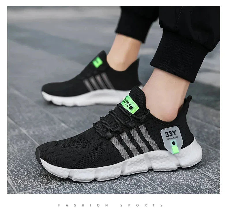 Chaussure Homme Sportive avec Semelle Blanche Élevée – Légère et Confortable pour l'Usage Quotidien - Justyol