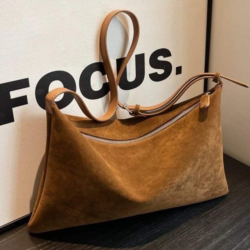 Sac à Main Femme Grande Capacité Rétro – Sac Bandoulière et Tote 2025, Sac à Épaule Texturé Mat et Élégant