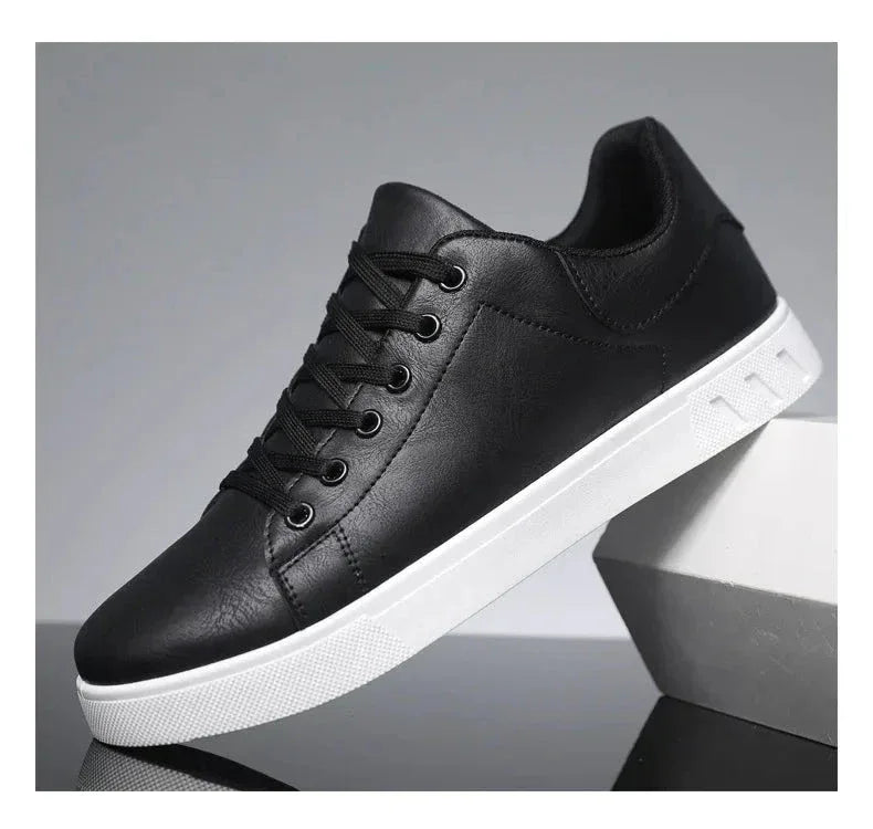 Chaussures Homme en Cuir Classiques – Baskets à Semelle Épaisse, Chaussures de Marche Tendances et Confortables - Justyol