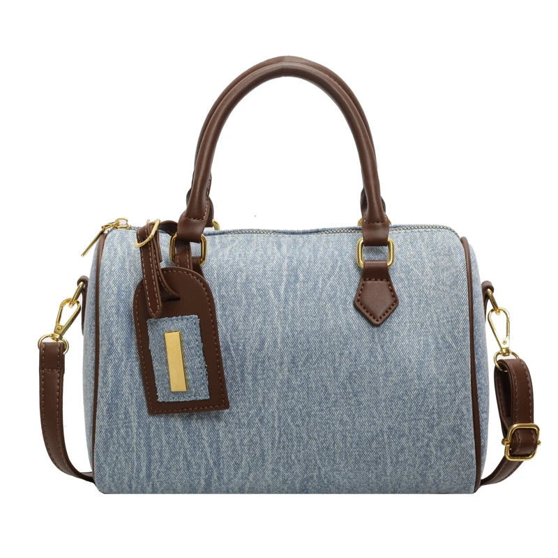 Sac Coussin Femme en Jean – Sac Bandoulière et Messager Rétro et Pratique