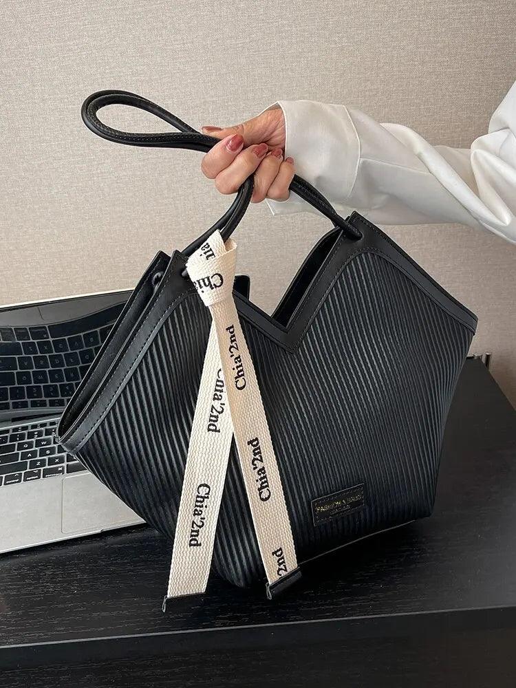 Sac à Main Femme Style Coréen – Sac Tote Casual en Canvas, Sac Bandoulière Commuter et Sac Élégant - Justyol