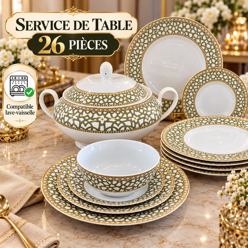 SERVICE 26PC  SOUPIERE + 6 BOL +6 ASSIETTE