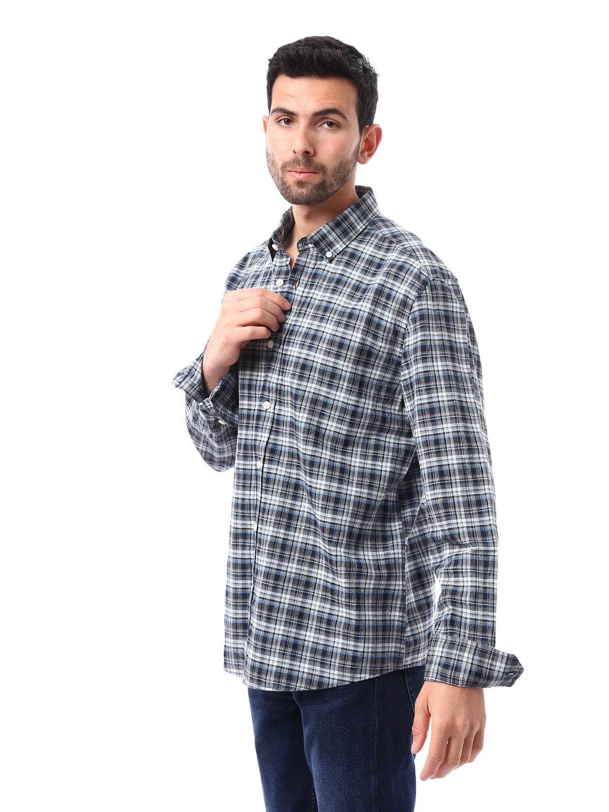 Chemise homme à carreaux à manches longues – design moderne et confortable – SHI24SCIR17404TM1