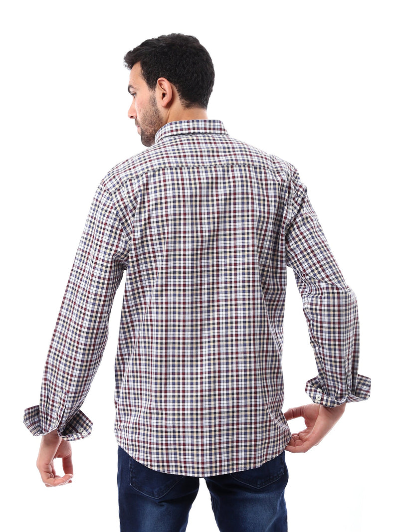 Chemise homme à manches longues à carreaux, classique et élégante – SHI24SCOR17408TM1