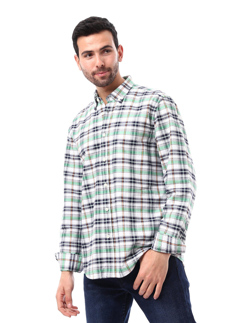 Chemise homme à carreaux à manches longues – design moderne et confortable – SHI24SCOR17410TM1