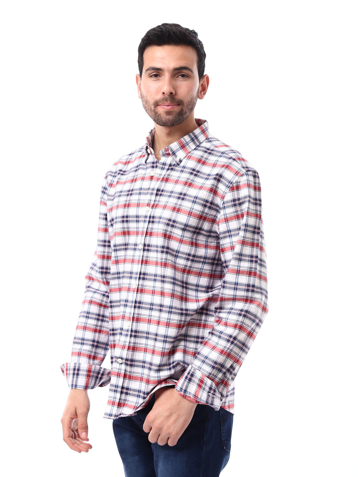 Chemise homme à carreaux à manches longues – design moderne et confortable – SHI24SCOR17410TM1