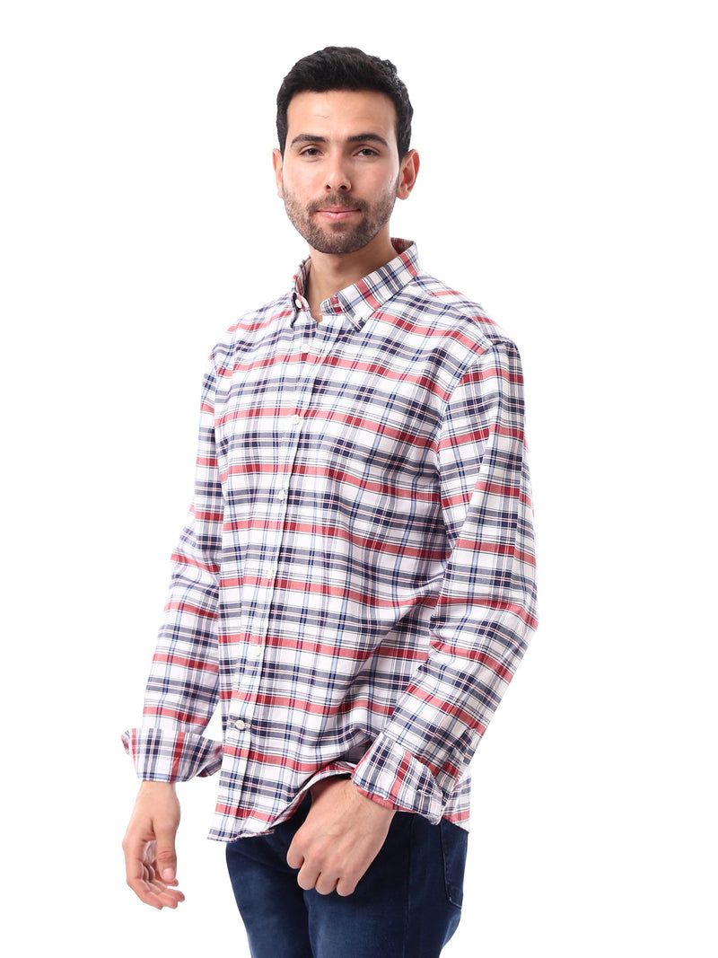 Chemise homme à carreaux à manches longues – design moderne et confortable – SHI24SCOR17410TM1