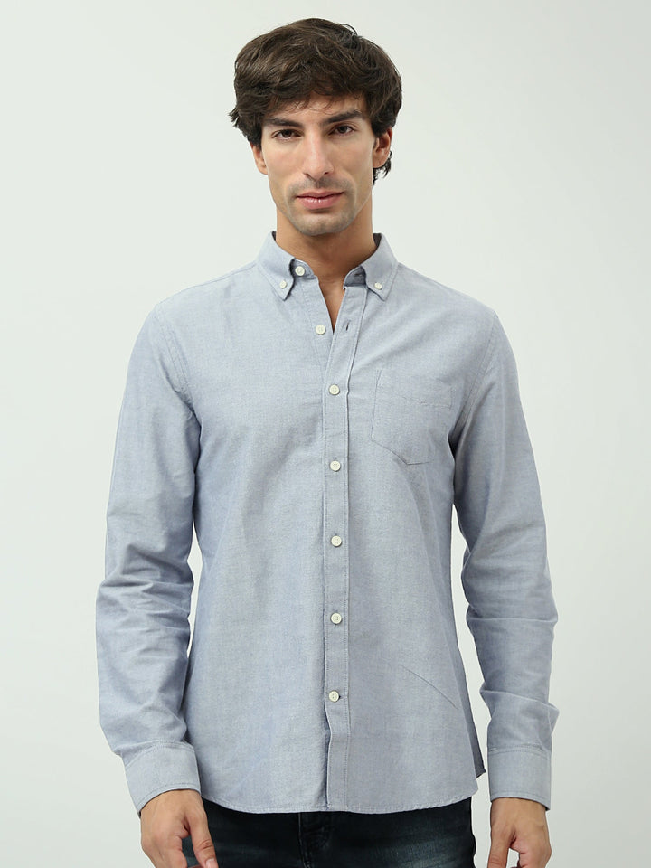Chemise Homme Manches Longues Slim Fit à Col Boutonné - SHI24SEOR19555TM1