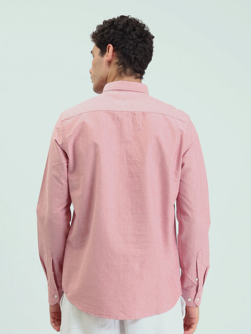 قميص رجالي بأكمام طويلة وياقة Button-Down وقصة Regular – كاجوال شيك - SHI25GEOR19000TM1
