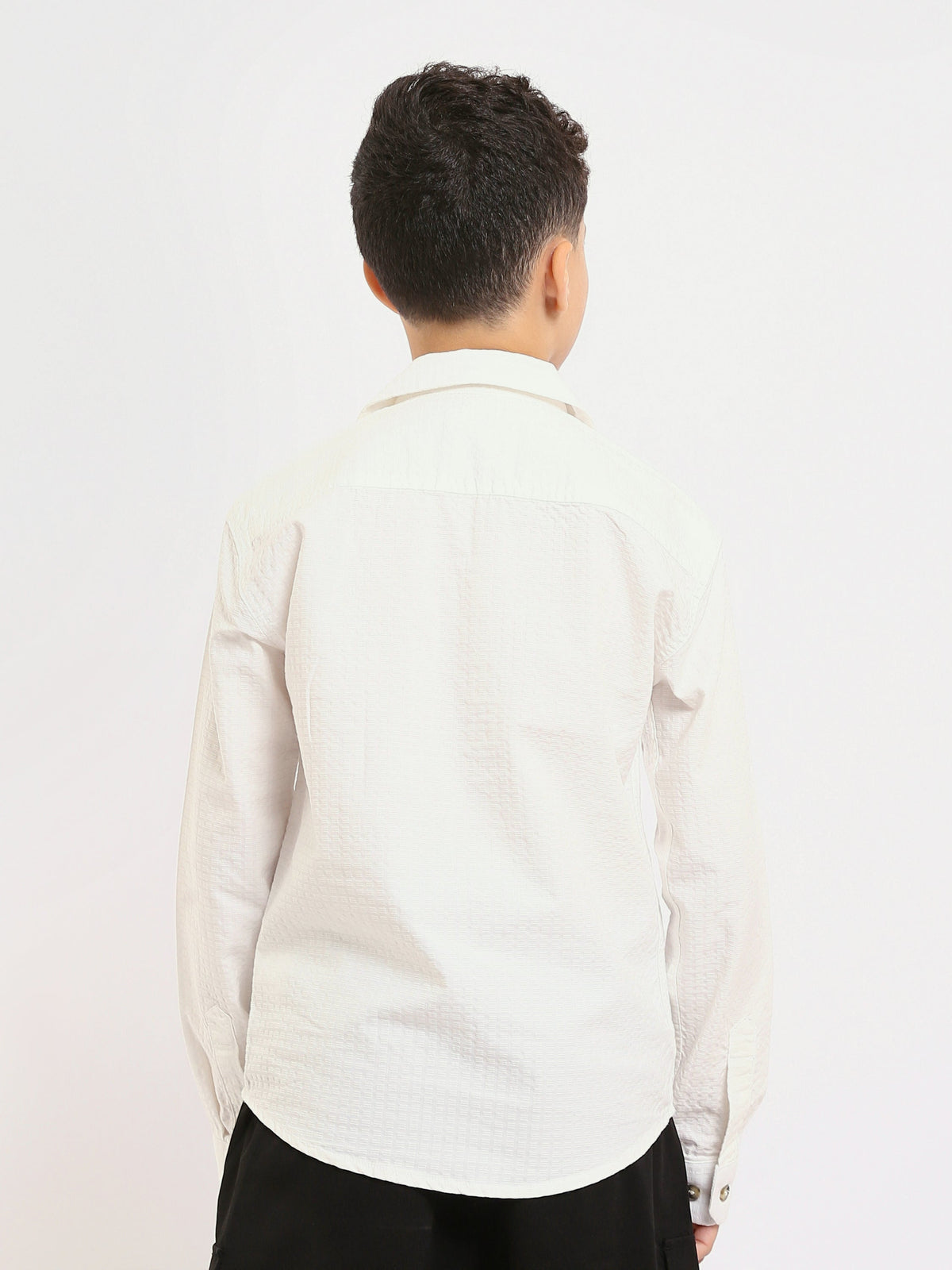Chemise enfant garçon à manches longues au design élégant – SHI25SECR19540TB1