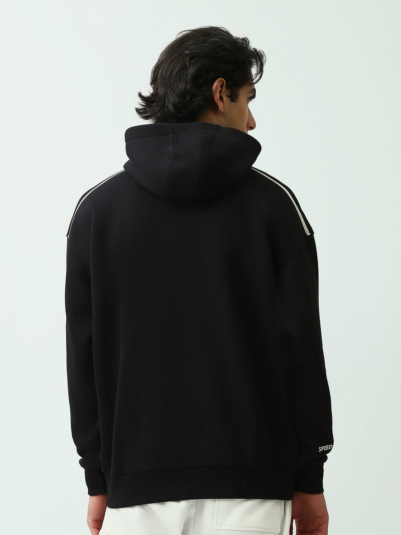 Sweat à Capuche Homme Oversize avec Imprimés Racing Streetwear - SWS26WHNK26371TM1