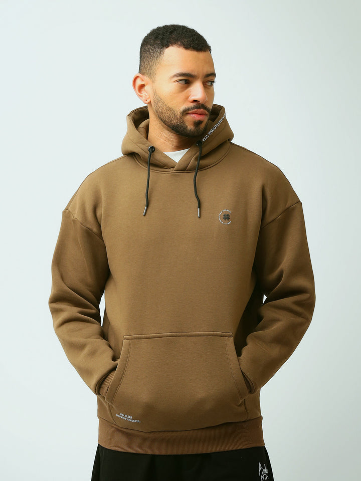 Sweat à Capuche Homme Oversize avec Logo Minimaliste – Style Casual - SWS26WHNK26424TM1
