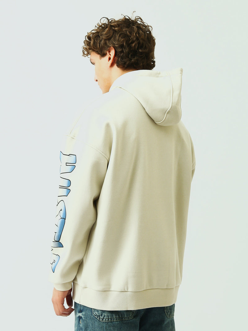 Sweat à Capuche Homme Oversize avec Imprimé Graffiti Streetwear - SWS26WHNK26466TM1
