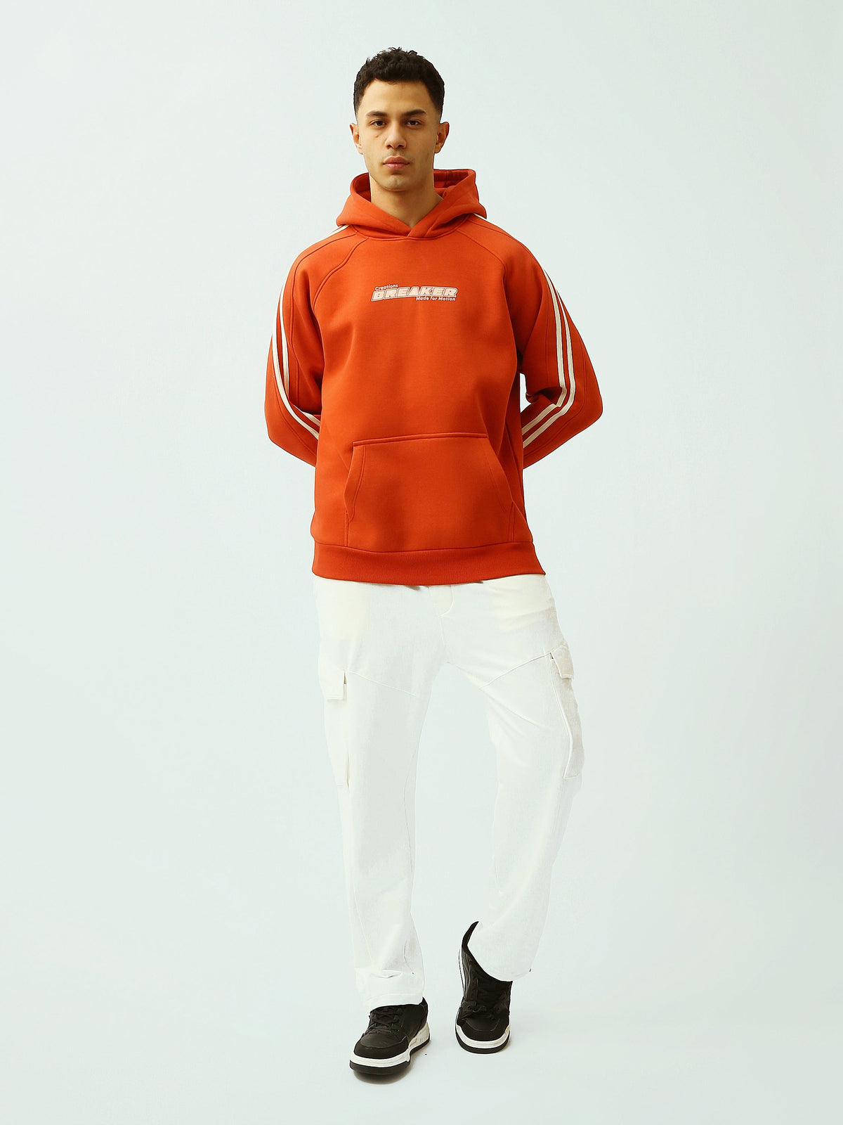 Sweat à Capuche Homme avec Bandes Latérales – Style Streetwear - SWS26WHNK26499TM1