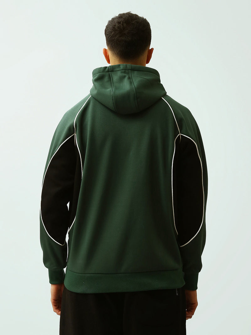 Sweat à Capuche Homme Bicolore avec Imprimé – Style Sportswear - SWS26WHNK26520TM1
