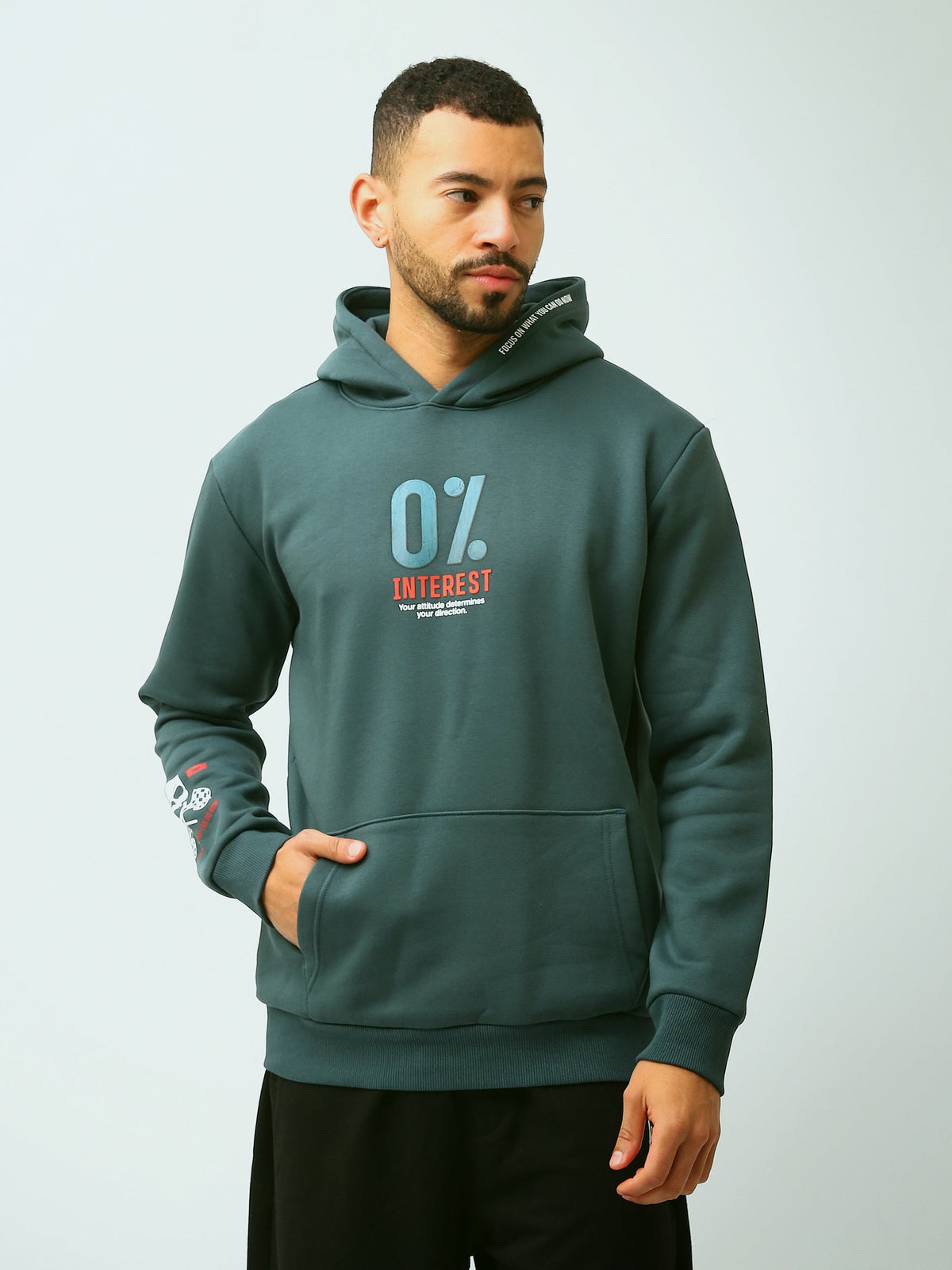 Sweat à Capuche Homme avec Inscription Graphique – Style Streetwear - SWS26WHNK26557TM1