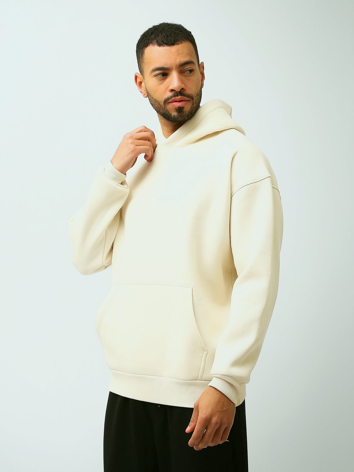 Sweat à Capuche Homme Oversize Uni avec Poche Kangourou - SWS26WHPK26556TM1