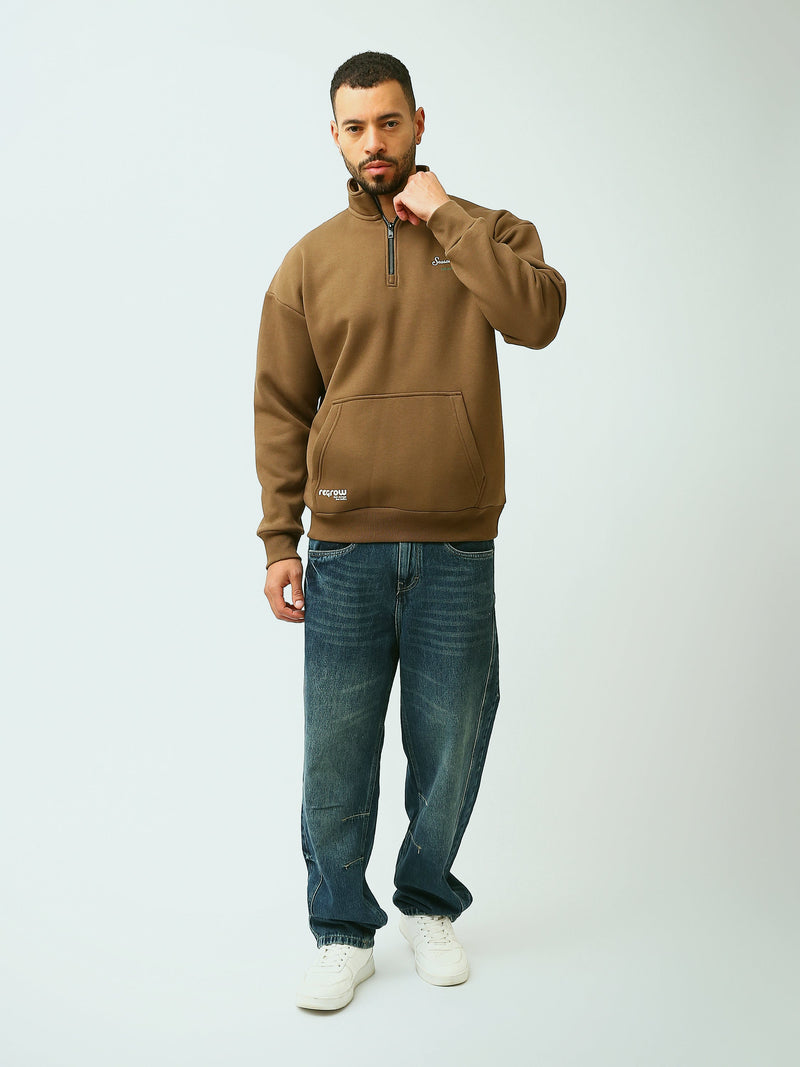 Sweat Homme Oversize à Col Montant Demi-Zippé – Style Casual - SWS26WQNL26579TM1