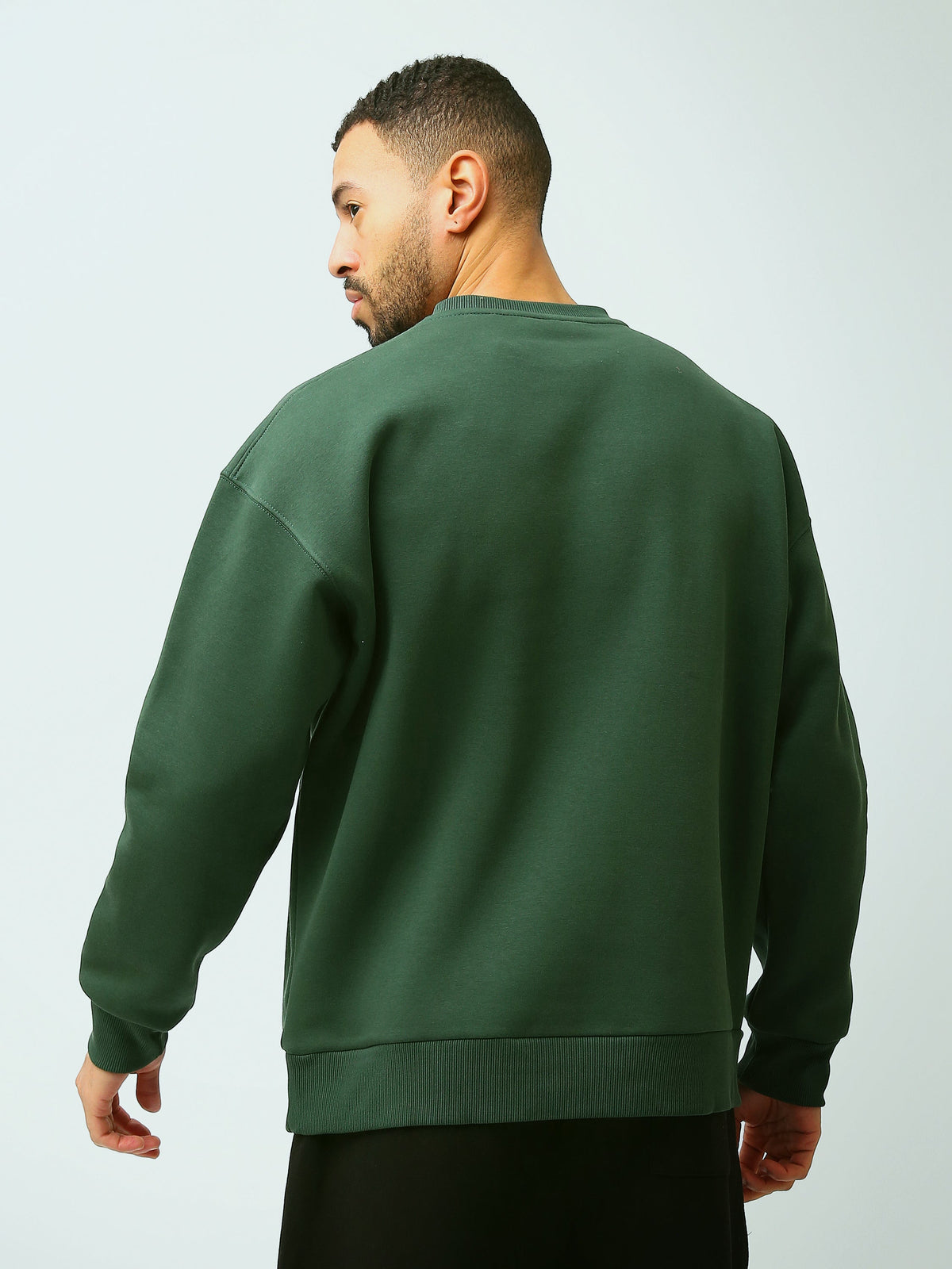 Sweat Homme Oversize à Col Rond avec Inscription – Style Streetwear - SWS26WRNL26584TM1