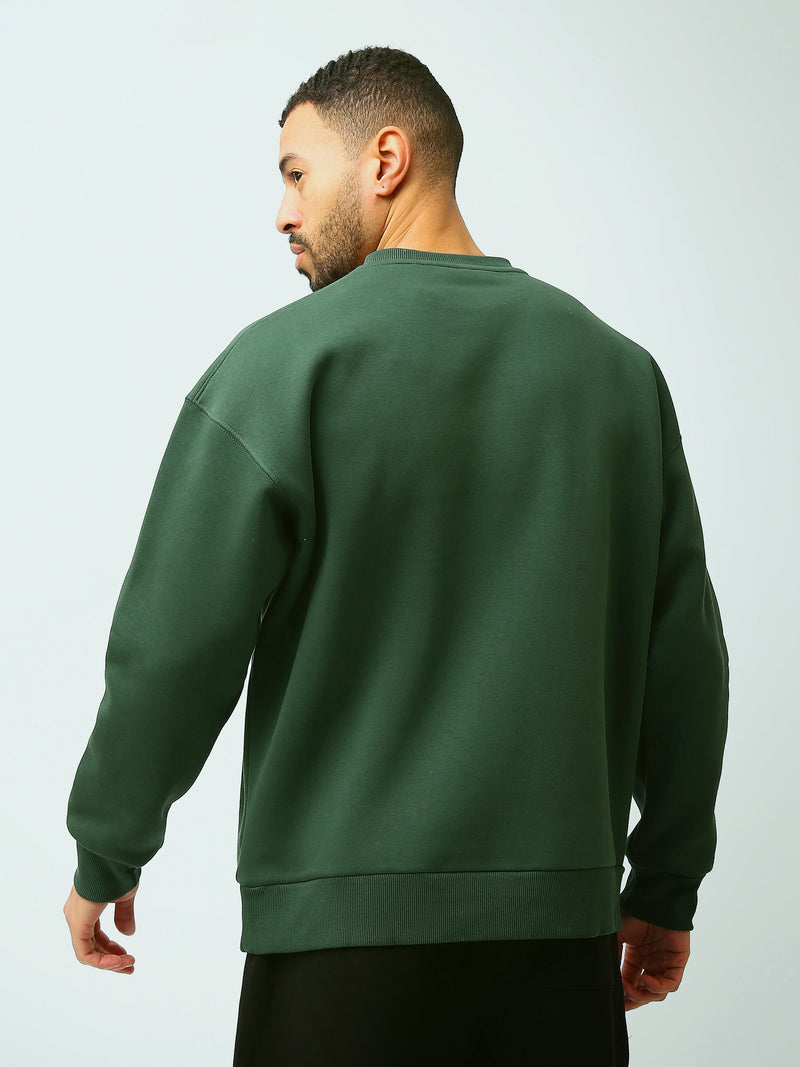 Sweat Homme Oversize à Col Rond avec Inscription – Style Streetwear - SWS26WRNL26584TM1