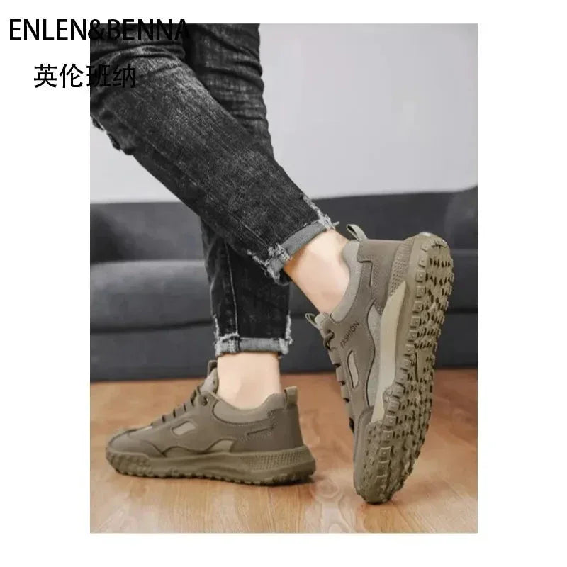 Chaussures Homme Respirantes et Légères – Baskets Casual et Outils, Chaussures de Travail et de Loisirs, Modèle 2025 - Justyol